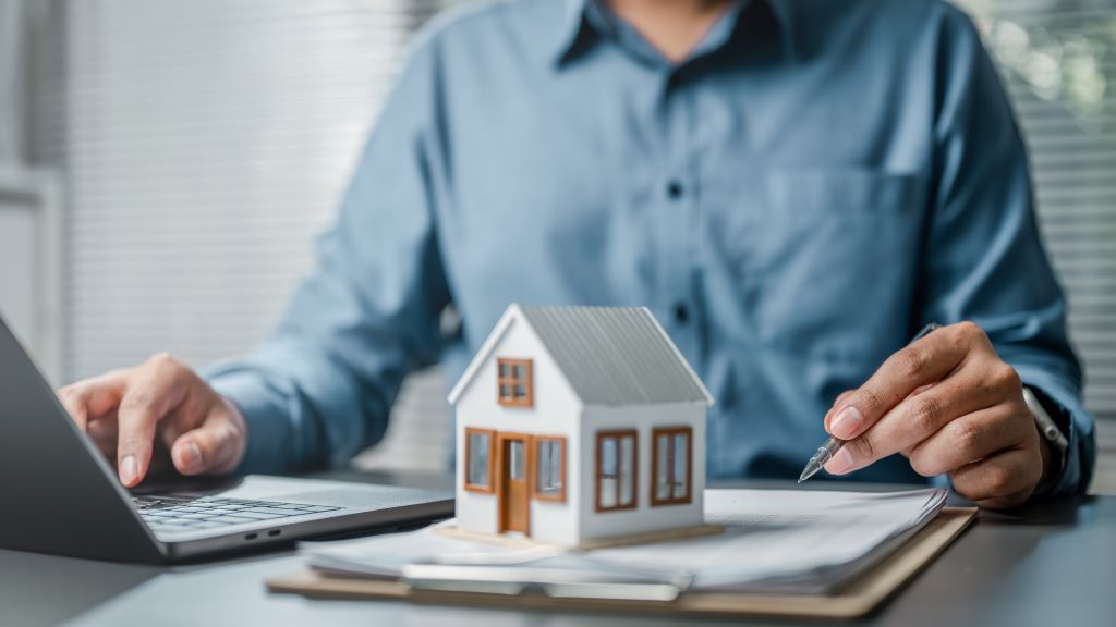 Contract being signed for rental property